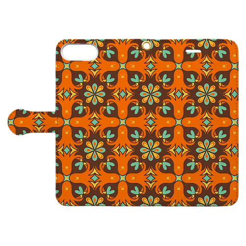 Tako tile_orange Book-Style Smartphone Case