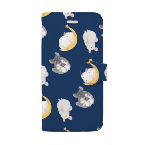 チンチラ星 夜空の Book-Style Smartphone Case