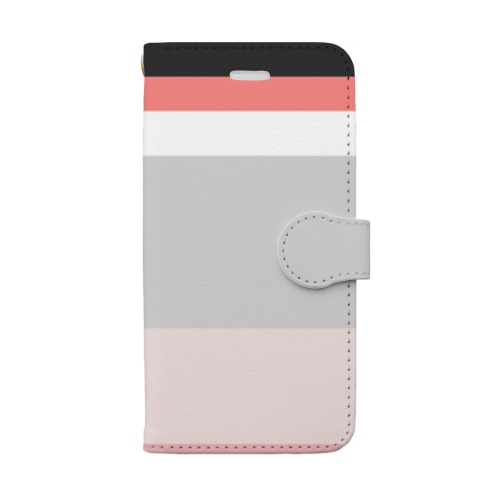 桜文鳥…のような気がしてくるストライプ Book-Style Smartphone Case
