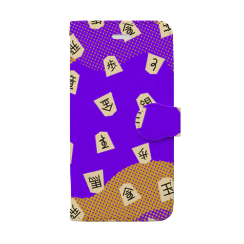 将棋WAVE（金・紫） Book-Style Smartphone Case