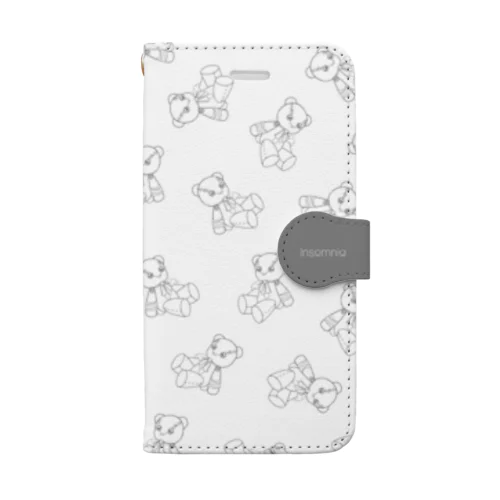 グーグーベア総柄 6.6s.7.8用 Book-Style Smartphone Case