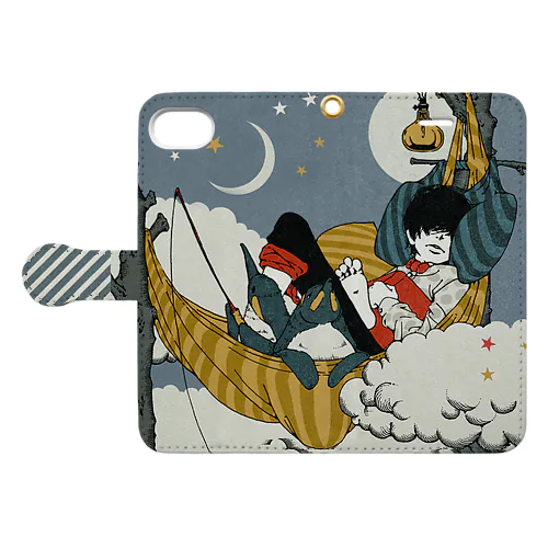 月夜の太公望 Book-Style Smartphone Case