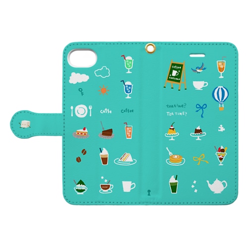 喫茶店柄 6-6s-7-8 Book-Style Smartphone Case