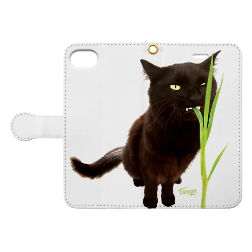 黒猫 "Tango" gatto nero  Book-Style Smartphone Case