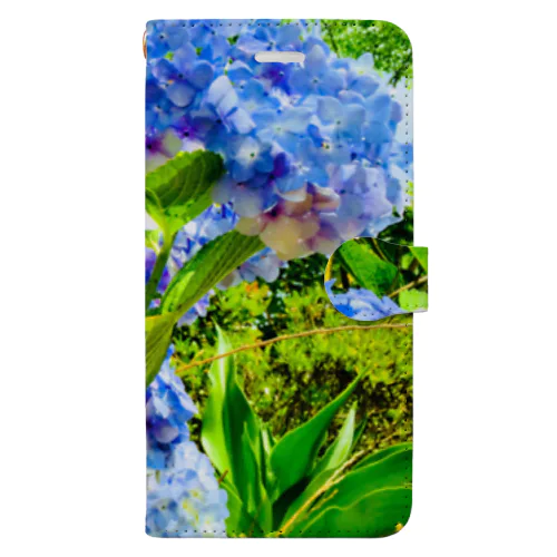 紫陽花ブルー Book-Style Smartphone Case