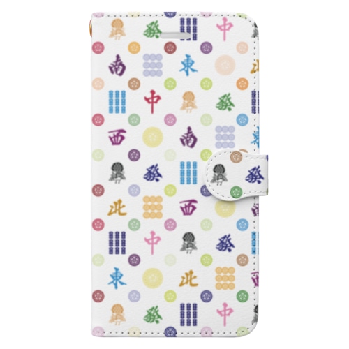 麻雀牌モノグラム Book-Style Smartphone Case