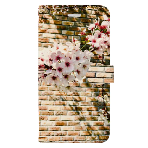 煉瓦と桜2 Book-Style Smartphone Case