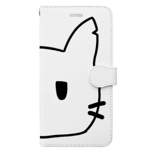 白黒ねこ(通常) Book-Style Smartphone Case