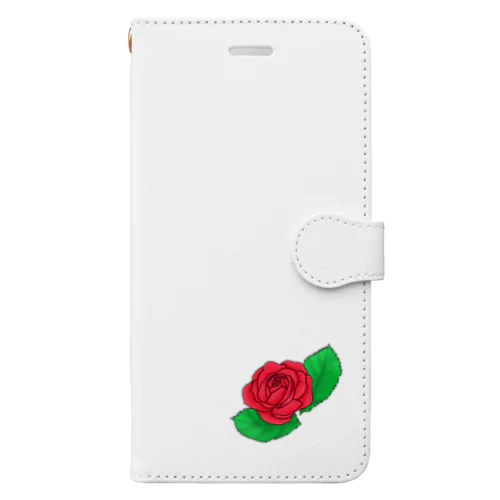 真紅の薔薇 Book-Style Smartphone Case
