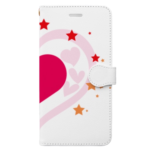 星とハート Book-Style Smartphone Case