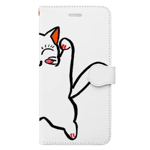 招福猫『福にゃん』福よ来い来い招き猫 Book-Style Smartphone Case