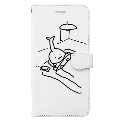 眠りにつくかぶとむし Book-Style Smartphone Case