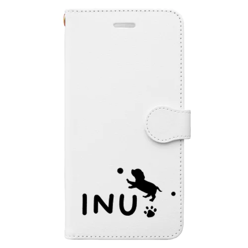 INU (犬)のロゴ 手帳型スマホケース