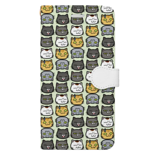 ぎそねこパターン Book-Style Smartphone Case