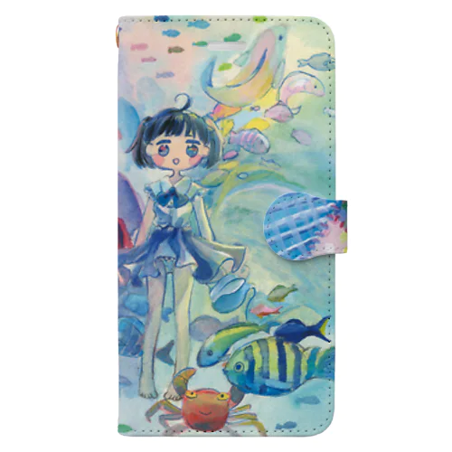 お魚ワンピース Book-Style Smartphone Case