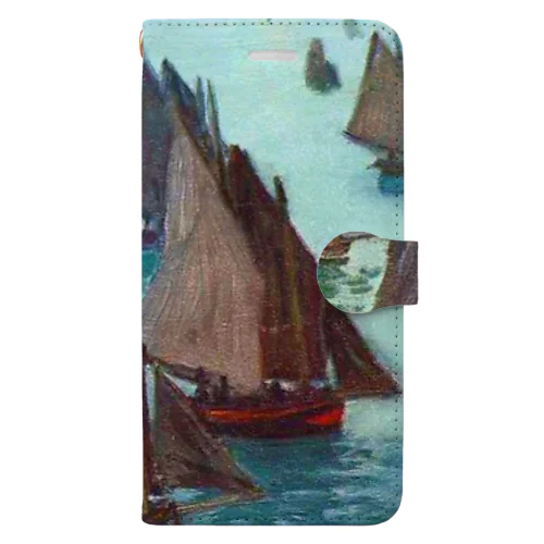 クロード・モネ/ 1868 / Fishing Boats, Calm Sea Book-Style Smartphone Case