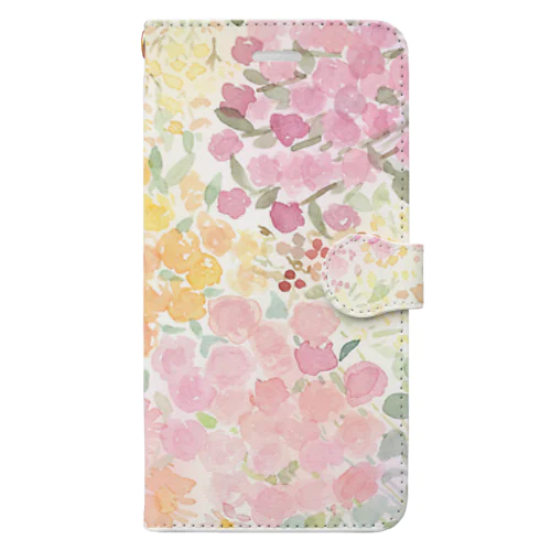 flower(濃) Book-Style Smartphone Case