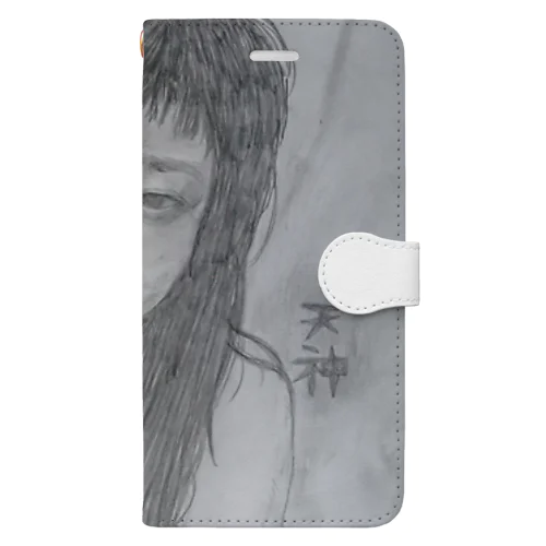 天神髪ボサ Book-Style Smartphone Case