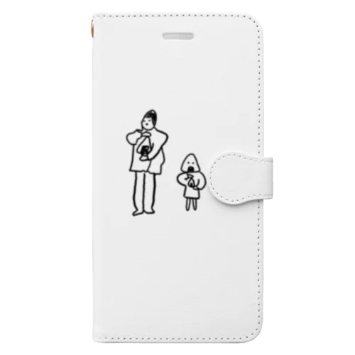 おにぎり製造者とおにぎり Book-Style Smartphone Case