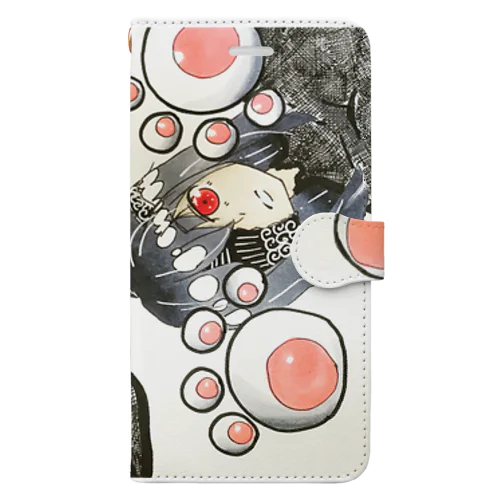 黒の双子少女 (熊の手) Book-Style Smartphone Case