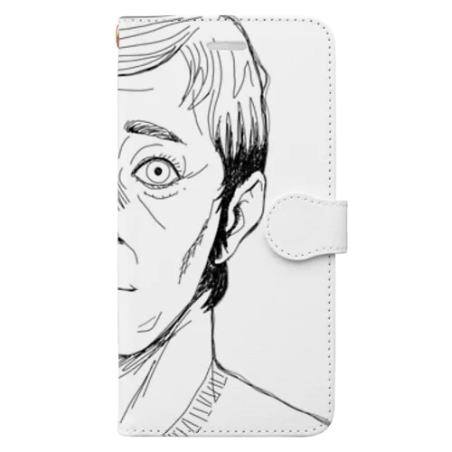 Vネックおじさん Book-Style Smartphone Case