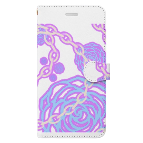 鎖に包まれた薔薇 Book-Style Smartphone Case