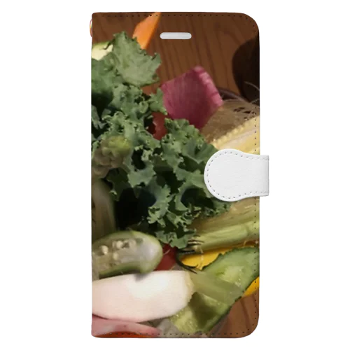 お野菜もりもり 盛り合わせ Book-Style Smartphone Case