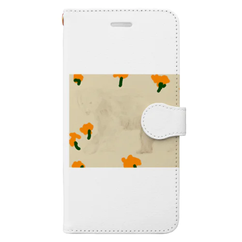 お花とシロクマ Book-Style Smartphone Case