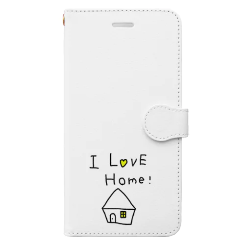 I LOVE HOME  手帳型スマホケース