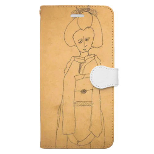 昭和のらくがき・舞妓さん Book-Style Smartphone Case