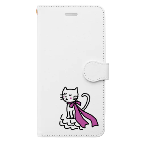 リボンネコ Book-Style Smartphone Case