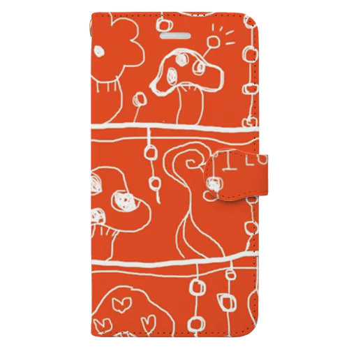 きのこ レッド Book-Style Smartphone Case