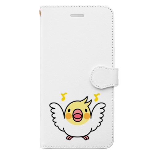 まるまるオカメインコ【まめるりはことり】 Book-Style Smartphone Case