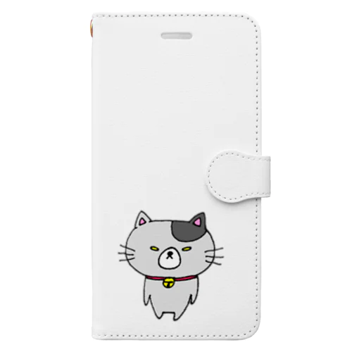 つり目にゃんこのにぼし Book-Style Smartphone Case