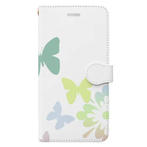 花蝶（パステル） Book-Style Smartphone Case