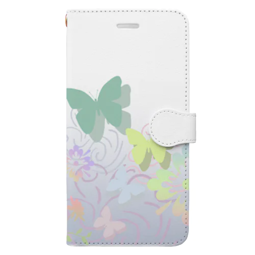 花蝶グラデ Book-Style Smartphone Case