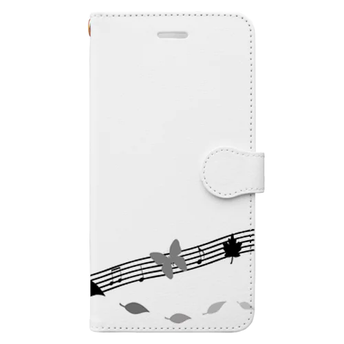 楽譜柄 Book-Style Smartphone Case