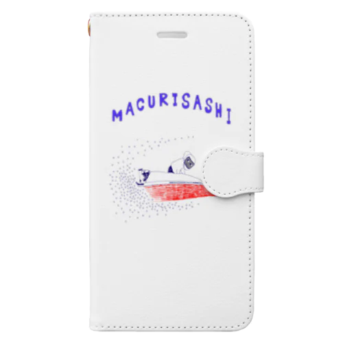 ボートレースデザイン「まくり差し」（Tシャツ・パーカー・グッズ・ETC） Book-Style Smartphone Case