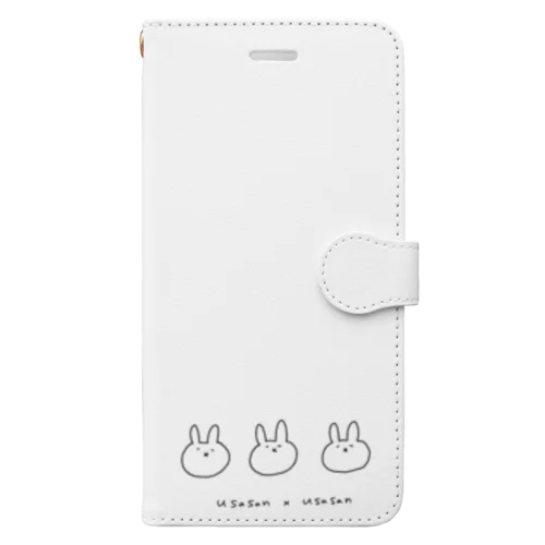 うささん　のんびり Book-Style Smartphone Case