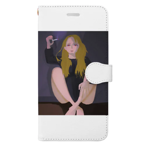 孤独な女性 Book-Style Smartphone Case