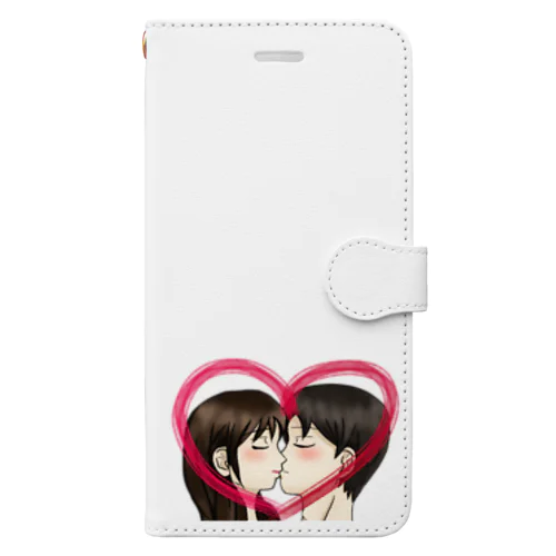 Kiss with heart♥ Book-Style Smartphone Case