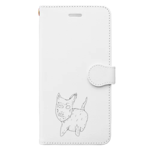 泥んこイヌ Book-Style Smartphone Case