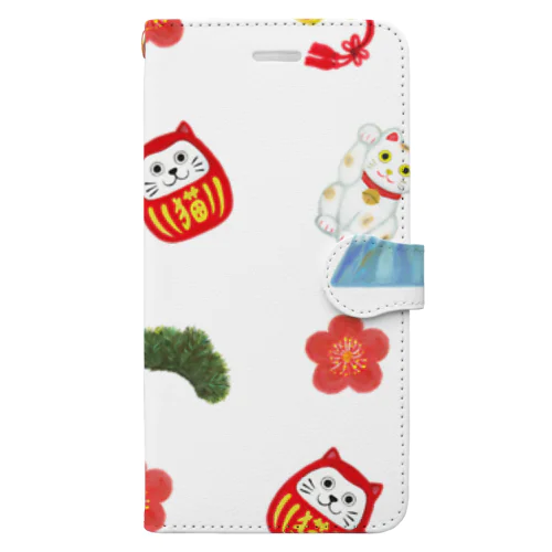 縁起物Mix Book-Style Smartphone Case