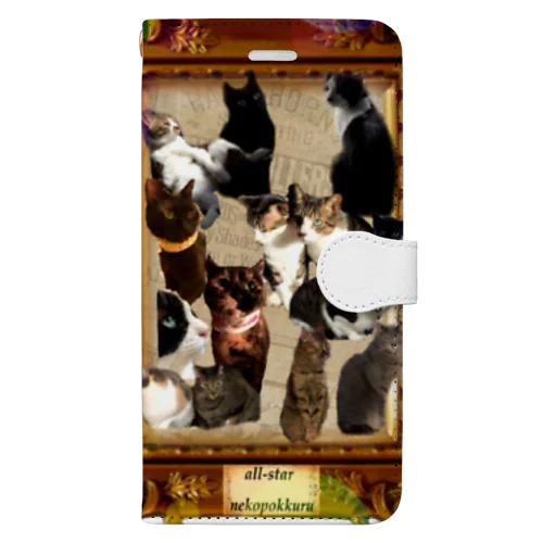 nekopokkuru  全員集合 Book-Style Smartphone Case