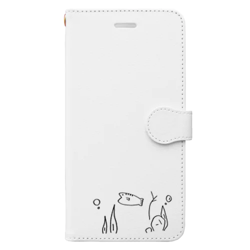 海は自由だお魚だ Book-Style Smartphone Case