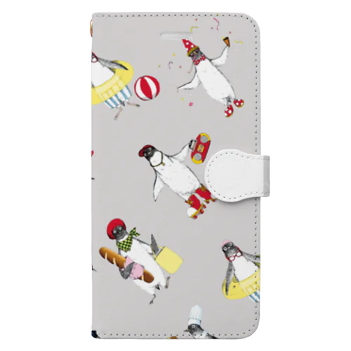 たのしいペンギン Book-Style Smartphone Case