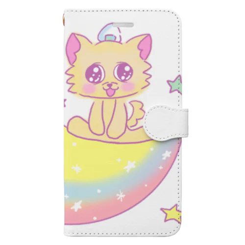 おにぎりチワワ メルヘンチワワ NAMACOLOVE MOON 月 Book-Style Smartphone Case