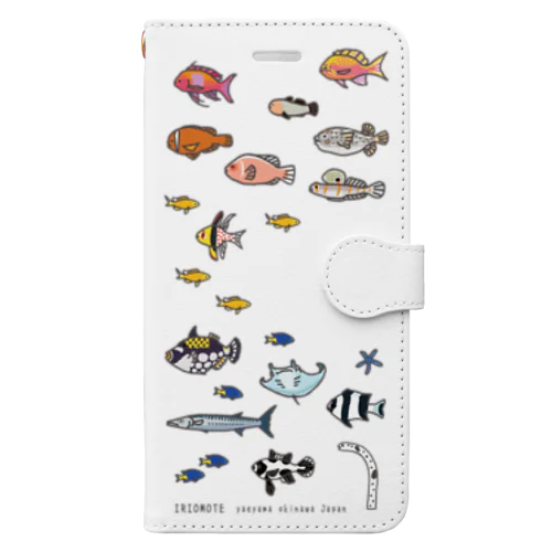 らくがきしまのなかま魚類（6plus-6splus-7plus-8plus） Book-Style Smartphone Case