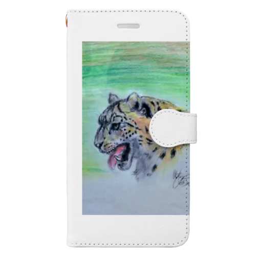 天空の覇者〜Snow Leopard  Book-Style Smartphone Case