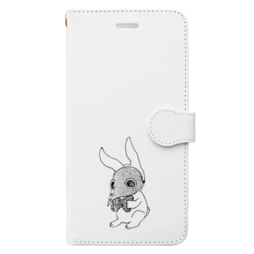 おめかしペストマスクうさぎ Book-Style Smartphone Case